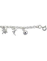 Sterling Silver Nautical Charm Bracelet