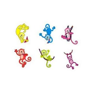 36 Neon Monkey Temporary Tattoos by wd