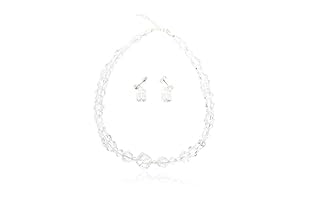 Laura Bruni Conjunto de cadena y pendientes  Blanco