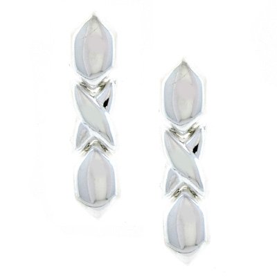 Sterling Silver Geometric Hugs Kisses Earrings