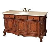 Plymouth 60 Wood Bathroom Vanity - Burl