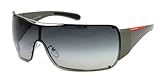 AUTHENTIC PRADA SPORT SPS 51G SPS51G 1BC5D1 1BC-5D1 SILVER GRAY GRADIENT SUNGLASSES
