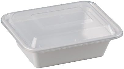 Reusable Microwaveable Food Storage Containers - Pack of 10 Stackable Bento Lunch Boxes with Lids, Freezer and Dishwasher Safe - 1 Compartment, 12oz - White - By Homeryware