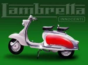 FRENCH VINTAGE METAL SIGN 15x20cm INNOCENTI 2 PLACES LAMBRETTA SCOOTER