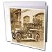 Scenes from the Past Magic Lantern Slides - Early 1900s Pumper Fire Truck and Firemen Sepia - Greeting Cards-12 Greeting Cards with envelopes
