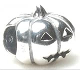 Halloween Jack-o-lantern Pumpkin .925 Sterling Silver Bead Charm Pandora Chamilia Biagi & European Bracelets Compatible