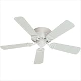 Quorum Fans 151425-8 42 Medallion Patio DAMP Outdoor Flush Mount Studio White Ceiling Fan