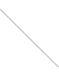 14k White 20in Gold 0.80mm Solid Polished Spiga Pendant Necklace Chain