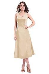 Ankle Length Satin Party Dress 