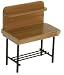 Dollhouse Miniature Black & Oak Potting Table