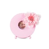 Mud Pie Baby Buds Dot Round Picture Frame, Pink by Mud Pie