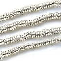 Silver Plated Heishe Spacers 3.5mm-15 In Strand