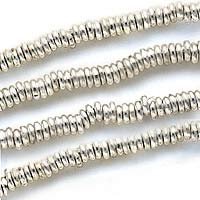 Silver Plated Heishe Spacers 3.5mm-15 In Strnd