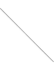 14K White Gold 1.0mm Spiga Pendant Chain Necklace