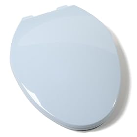 Comfort Seats C1B3E3-40 Deluxe Plastic Contemporary Toilet Seat, Elongated, Dresden Blue by Comfort Seats