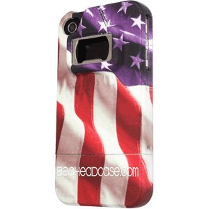 HeadCase American Flag Bottle Opener iPhone Case - 4/4S