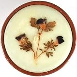 Auroshikha Flower Candles - Citronella - Large Terra Cotta (3-5/8 In x 1 In) Round