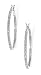 Sterling Silver Diamond Large Hoop Earrings