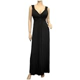 Jr Plus size Empire Waist Maxi Dress Black