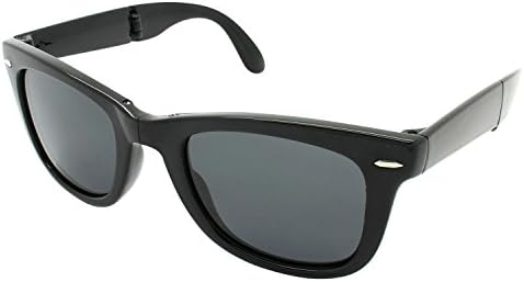 Zerkso 4105 "Colours" Men's Foldable Wayfarer Polarized Black Frames Smoke Lens