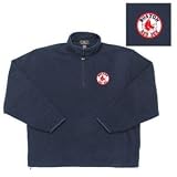 Boston Red Sox MLB Glacier Fleece Pullover Sweatshirt (Navy Blue)-(Large)