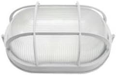Efficient Lighting Outdoor Flushmount, Exterior Ceiling Light Fixture in a Powder Coated White Finish, Energy Star Qualified