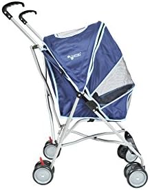 PET STROLLER FOR CATS AND DOGS UP TO 45 POUNDS, NAVY BLUE