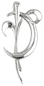 Moon-Sign Silver Aries Pendant + 18" Tonda