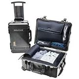 Pelican 1560LOC 17" Laptop & Overnight Watertight Hard Travel Case with Wheels, Black
