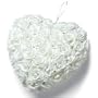 Winter White Wilton Wedding Flowering Heart Wreath
