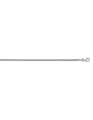 14K White Gold Curb 2.4mm Necklace 24 Inch