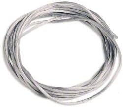 Satin Bugtail Cord Silver 1mm. Section of 5 meters / 5.4 Yards.