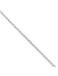 1.5mm, 14 Karat White Gold, Diamond-Cut Wheat Chain - 30 inch