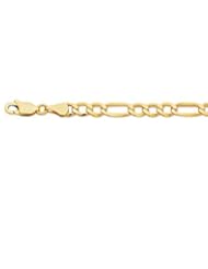 14k Solid Yellow Gold Figaro Chain Necklace 22" 4.5mm