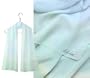 ULRIKE Oblong Flat Crepe Silk Scarf - The very softest ombre of baby blue leading into a soft yellow green on the tips of the scarf. Its simplicity lends itself to be worn with patterned cloths.
