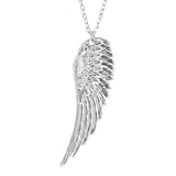Angel Wing Necklace In Silver