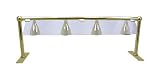 Buffet Enhancements 1BAGHL72SG Four Lamp Heated Serving Line with Sneeze Guard in Brass