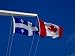 Canadian and Quebec Flags at Full Mast, Montreal, Canada Education Photographic Poster Print by Wayne Walton, 16x12