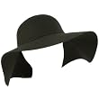 Winter Wool Ribbon Hat Floppy Ribbon 4-3/8" Brim Black