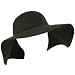 Winter Wool Ribbon Hat Floppy Ribbon 4-3/8" Brim Black
