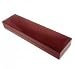 Mahogany Wooden Bracelet Gift Box White Leather NICE