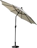 Ace Evert Market Umbrella, Push Button Tilt, 9 ft, Polyester, Beige