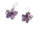 Oi! - Ladies Amethyst Flower Earrings - E0606