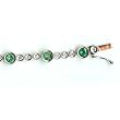 14K White Gold Emerald and Diamond Bracelet