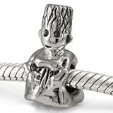 Authentic OHM Bride of Frankenstein 925 Sterling Silver Halloween Bead fits European Charm Bracelet