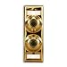 Heath Zenith 911P-B Wired Push Button Multi-Family Name Plate, Polished Brass with Black Center