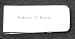 Money clip with engraved name: Robert C. Byrd