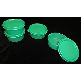 Tupperware Mini Snack Cup Green Set of 4 by Tupperware