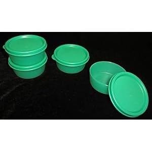 Tupperware Mini Snack Cup Green Set of 4 by