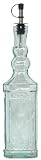 Spanish Recycled Glass Oil Bottle 8.75"H Set of Two